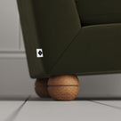 Slipper Chair with solid wood feet