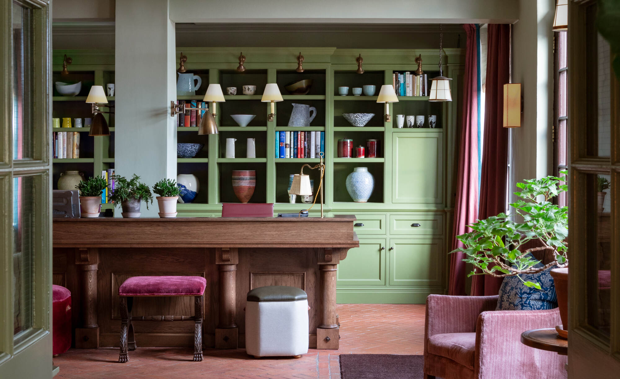 Reception Area of The Cavendish Hotel Baslow Designed By Nicola Harding & Co.