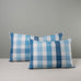 image of Rectangle Lollop Cushion in Checkmate Cotton, Blue