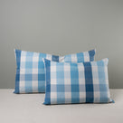  Large & Medium Rectangle Lollop Cushion in Cotton, Blue - NiX By Nicola Harding & Co. 