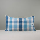  Front Side of Large Rectangle Lollop Cushion in Cotton, Blue - NiX 