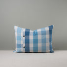  Back Side of Rectangle Lollop Cushion in Cotton, Blue With 2 Buttons - NiX 