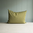  Rectangle Lollop Cushion in Colonnade Cotton, Green Wine - NiX By Nicola Harding & Co. 