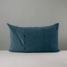  Back Side of Large Rectangle Lollop Cushion Blue(Aegean) Velvet With 2 Buttons - NiX 