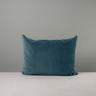  Front Side of Medium Rectangle Lollop Cushion Blue(Aegean) Velvet - NiX 