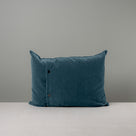  Back Side of Medium Rectangle Lollop Cushion Blue(Aegean) Velvet With 2 Black Buttons - By NiX 