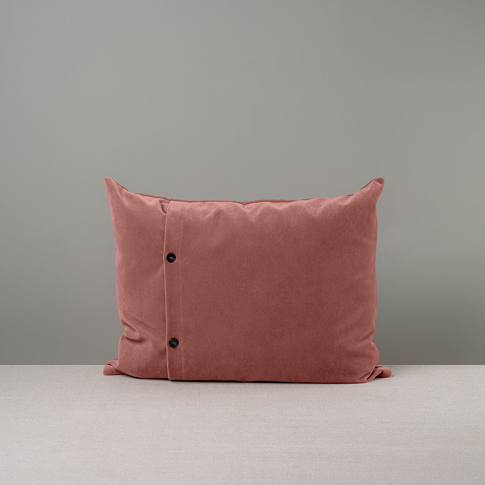 Rectangle Lollop Cushion in Intelligent Velvet, Damson