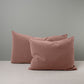 Rectangle Lollop Cushion in Intelligent Velvet, Dusky Pink