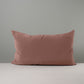 Rectangle Lollop Cushion in Intelligent Velvet, Dusky Pink