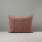 Rectangle Lollop Cushion in Intelligent Velvet, Dusky Pink