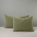 image of Rectangle Lollop Cushion in Intelligent Velvet, Green Tea