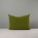  Front Side of Medium Rectangle Lollop Cushion in Green Velvet - NiX 