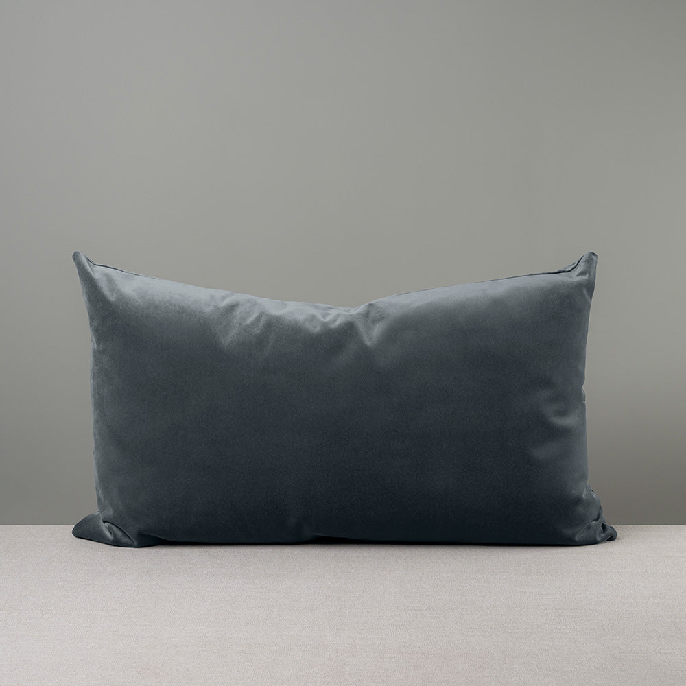  Rectangle Lollop Cushion in Intelligent Velvet, Mercury 