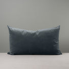  Front Side of Large Rectangle Lollop Cushion in Grey(Mercury) Velvet - By Nicola Harding & Co. 