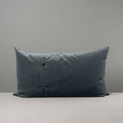  Back Side of Large Rectangle Lollop Cushion in Grey(Mercury) Velvet With 2 Buttons - NiX 