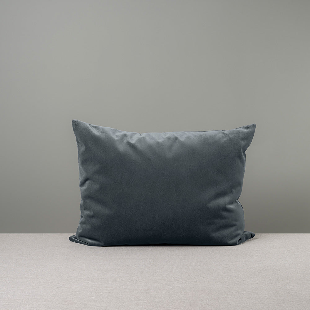 Rectangle Lollop Cushion in Intelligent Velvet, Mercury
