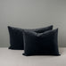 image of Rectangle Lollop Cushion in Intelligent Velvet, Onyx