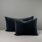  2 Different Sizes of Rectangle Lollop Cushion in Black Velvet - NiX 