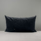 Rectangle Lollop Cushion in Intelligent Velvet, Onyx