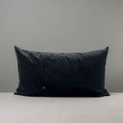  Back Side of Rectangle Lollop Cushion in Black Velvet With 2 Buttons - NiX 