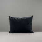  Front Side of Rectangle Lollop Cushion in Black Velvet - By NiX 
