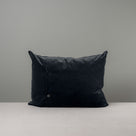  Back Side of Rectangle Lollop Cushion in Black Velvet With 2 Buttons - By NiX 