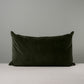 Rectangle Lollop Cushion in Intelligent Velvet, Seaweed