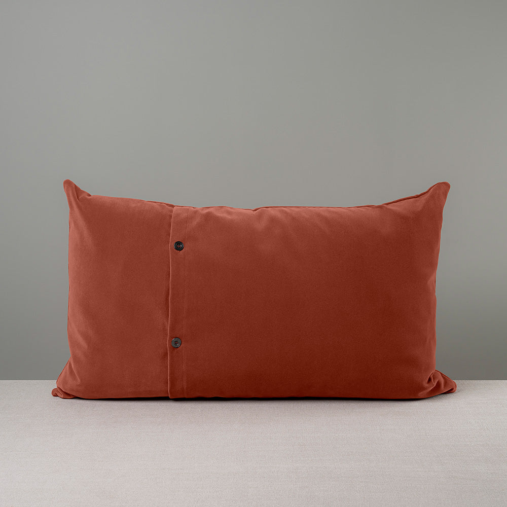  Rectangle Lollop Cushion in Intelligent Velvet, Sienna 