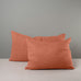 image of Rectangle Lollop Cushion in Laidback Linen, Cayenne