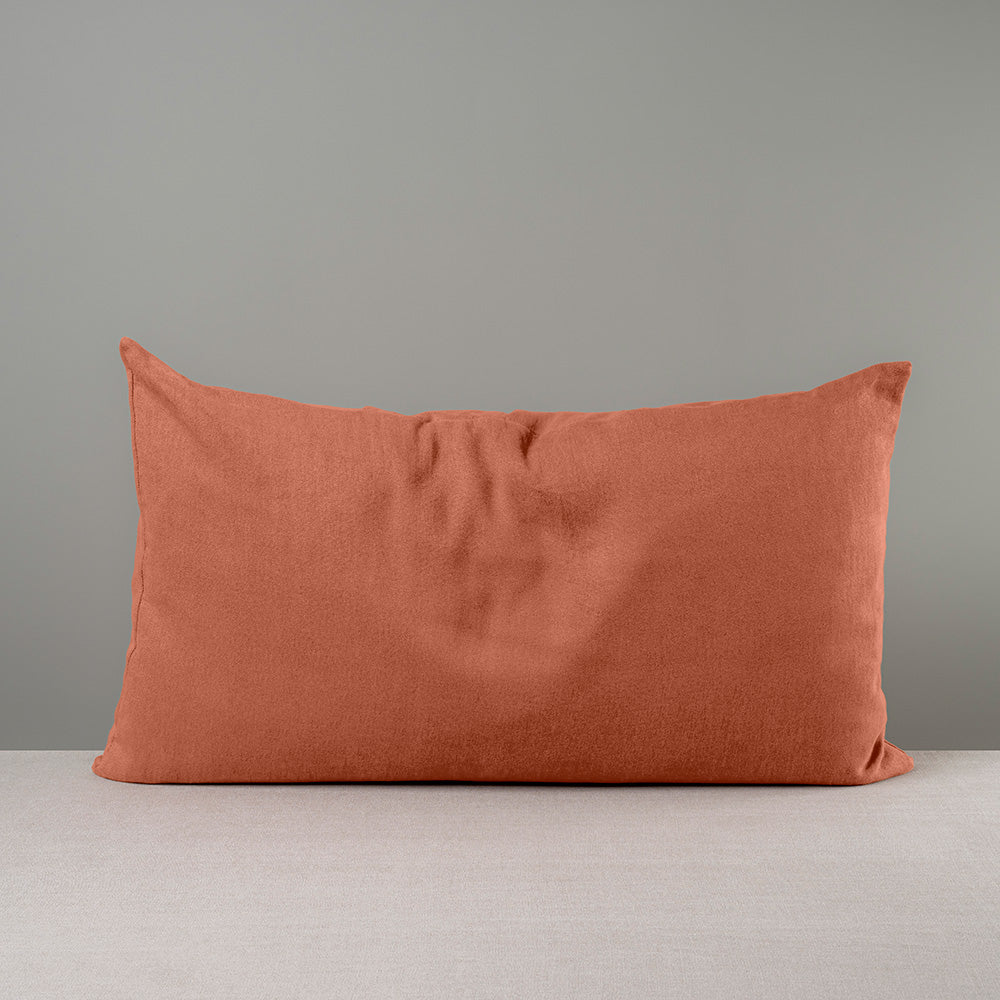 Rectangle Lollop Cushion in Laidback Linen, Cayenne