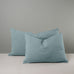 image of Rectangle Lollop Cushion in Laidback Linen, Cerulean