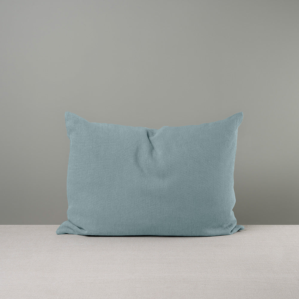  Rectangle Lollop Cushion in Laidback Linen, Cerulean 