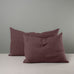 image of Rectangle Lollop Cushion in Laidback Linen, Damson