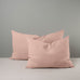 image of Rectangle Lollop Cushion in Laidback Linen, Dusky Pink