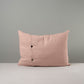Rectangle Lollop Cushion in Laidback Linen, Dusky Pink
