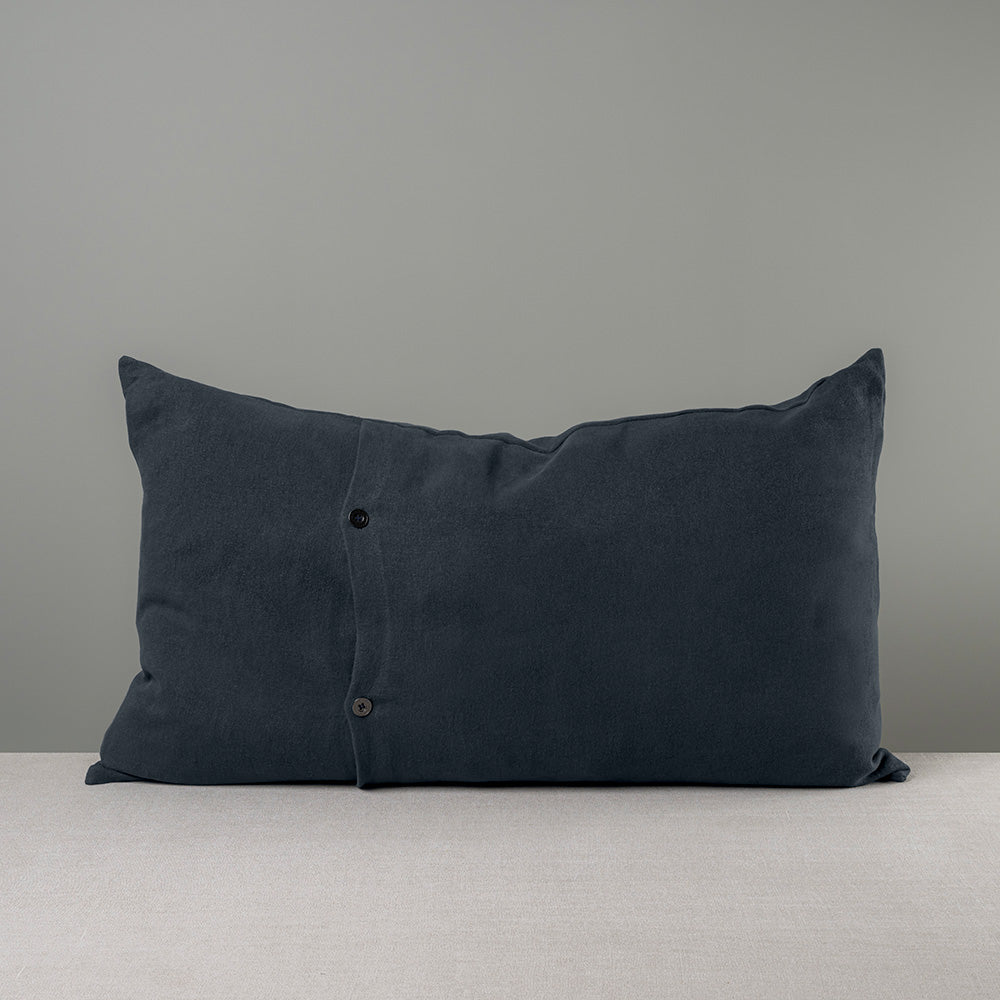 Rectangle Lollop Cushion in Laidback Linen, Midnight