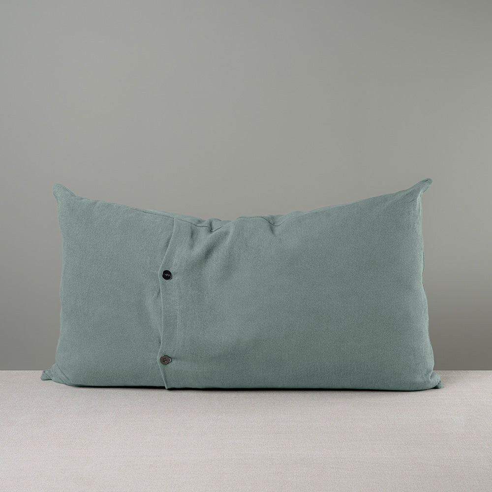 Rectangle Lollop Cushion in Laidback Linen, Mineral