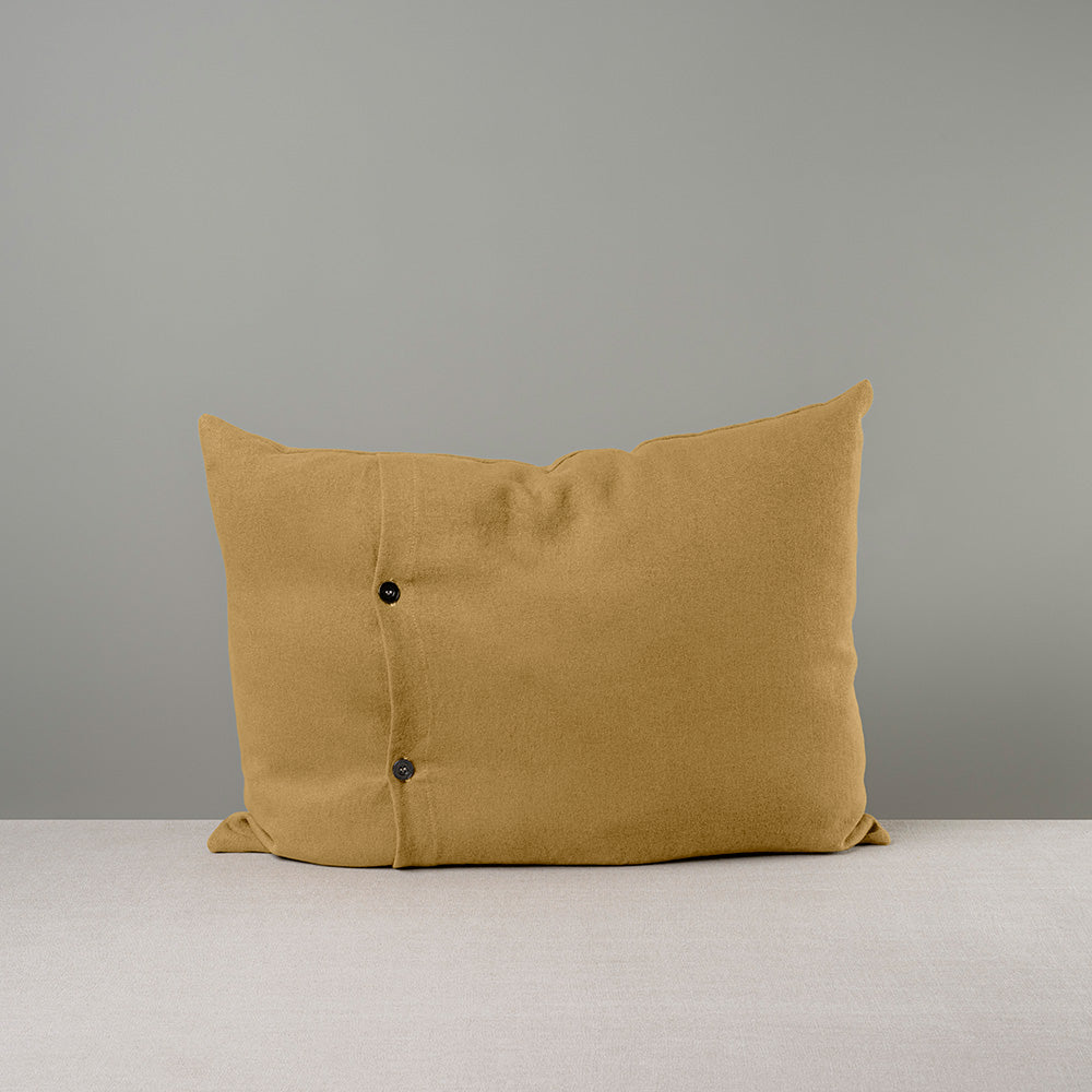  Rectangle Lollop Cushion in Laidback Linen, Ochre 