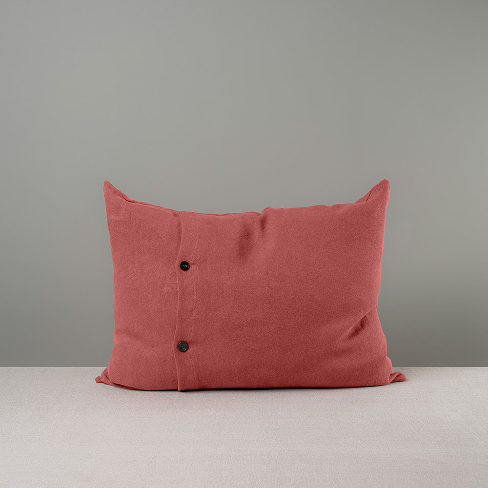  Rectangle Lollop Cushion in Laidback Linen, Rouge 