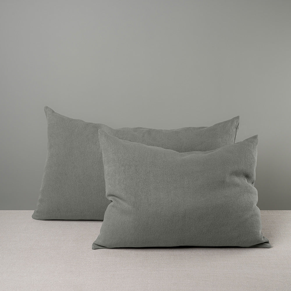  Rectangle Lollop Cushion in Laidback Linen, Shadow 