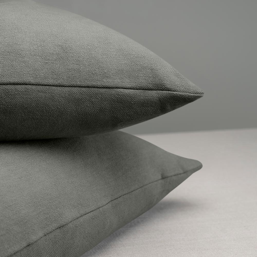  Rectangle Lollop Cushion in Laidback Linen, Shadow 