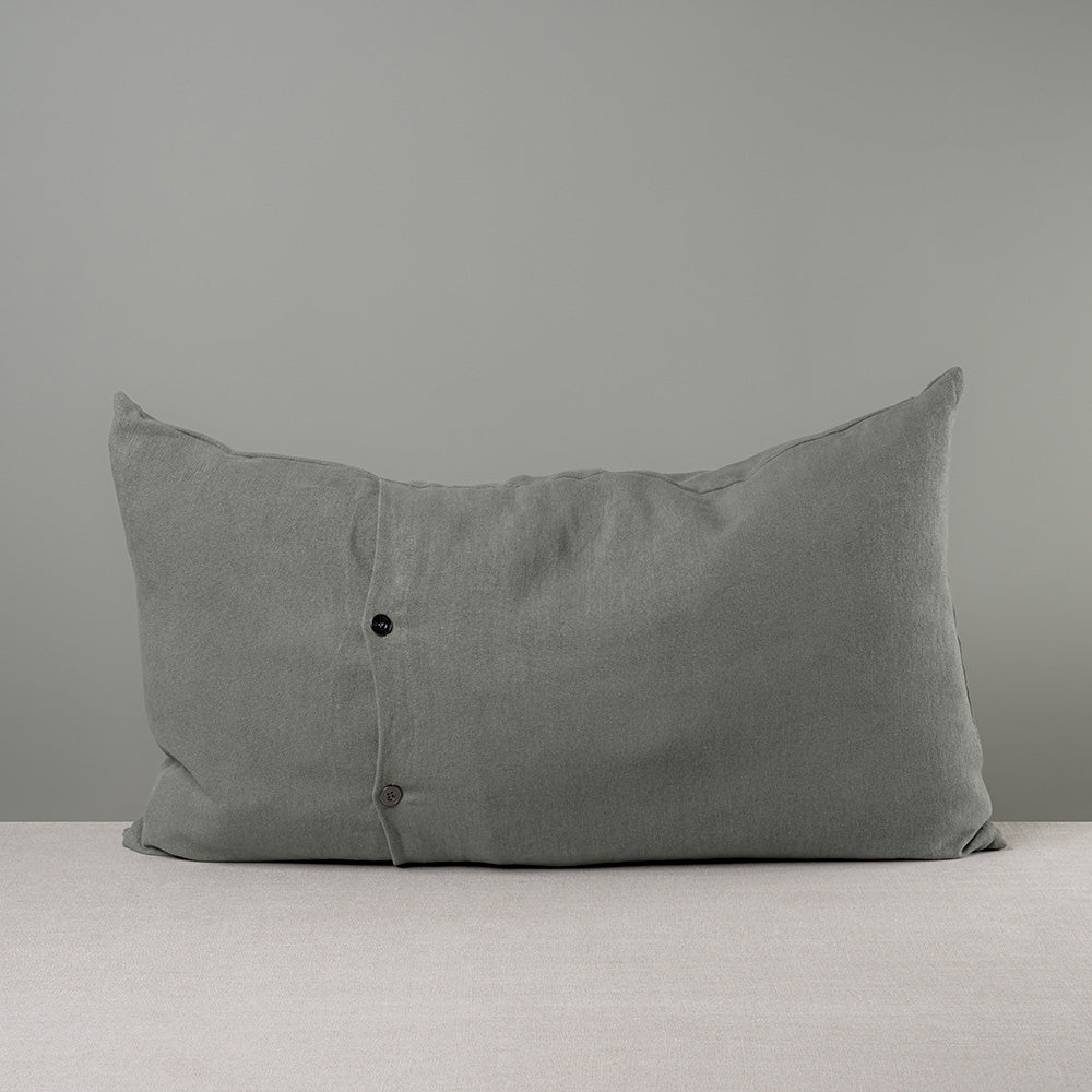 Rectangle Lollop Cushion in Laidback Linen, Shadow