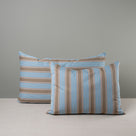  2 Large & Medium Rectangle Lollop Cushion in Regatta Cotton, Blue - NiX 