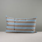  Back Side of Rectangle Lollop Cushion in Regatta Cotton, Blue With 2 Buttons 