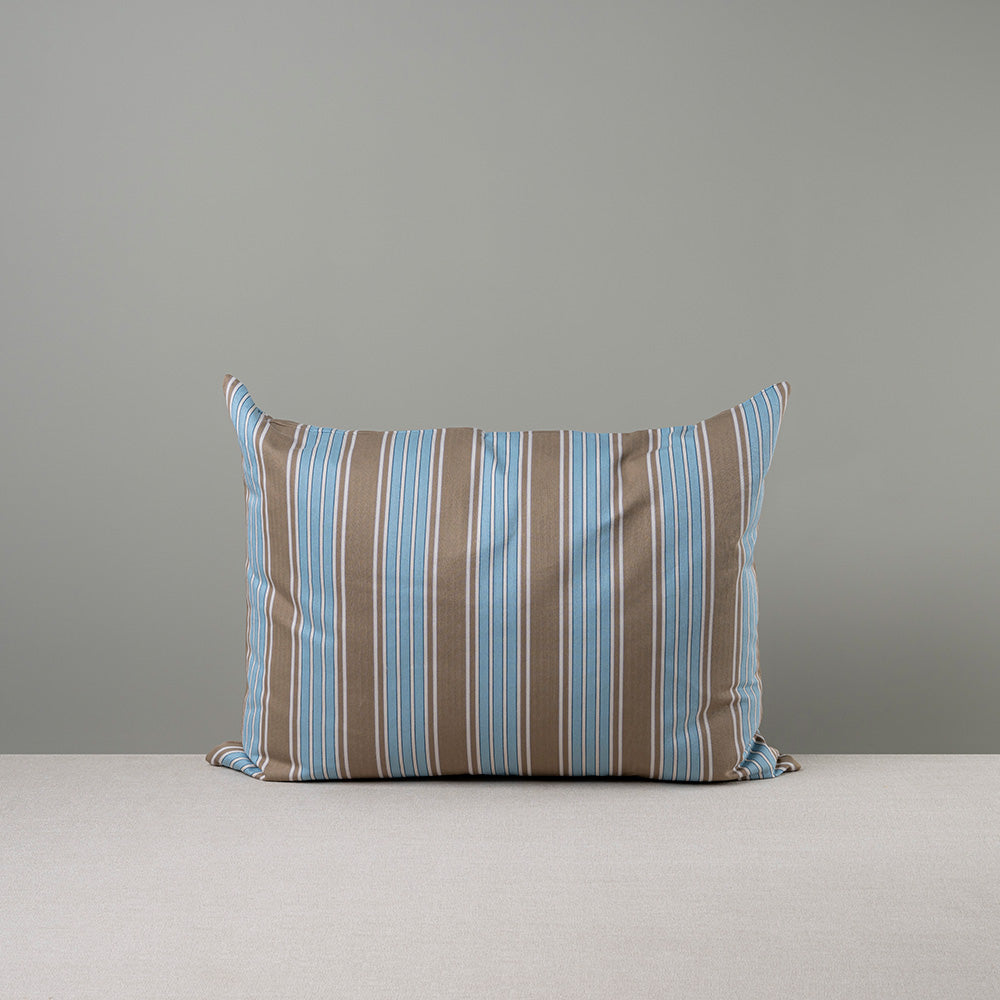 Rectangle Lollop Cushion in Regatta Cotton, Blue