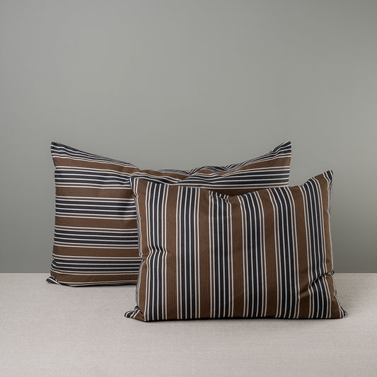 Rectangle Lollop Cushion in Regatta Cotton, Charcoal