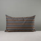  Front Side of Large Rectangle Lollop Cushion in Regatta Cotton, Charcoal - NiX 