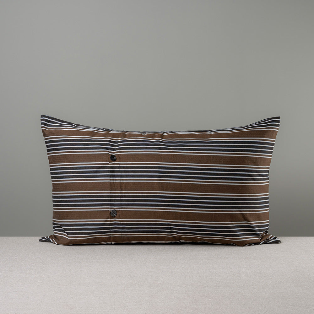 Rectangle Lollop Cushion in Regatta Cotton, Charcoal