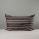  Back Side of Large Rectangle Lollop Cushion in Regatta Cotton, Charcoal With 2 Buttons - NiX 