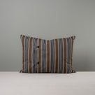  Back Side of Medium Rectangle Lollop Cushion in Regatta Cotton, Charcoal With 2 Buttons - NIX 